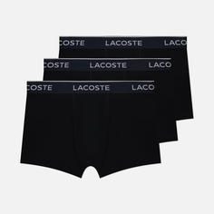 Комплект мужских трусов Lacoste Underwear 3-Pack Casual Trunk, цвет чёрный, размер XL
