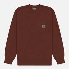 Мужская толстовка Carhartt WIP Pocket, цвет коричневый, размер L