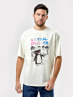 Мужская футболка бежевого цвета с принтом Mark Formelle