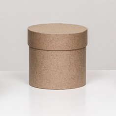 Шляпная коробка крафт, 10 х 10 см No Brand
