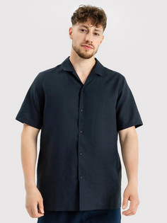 Мужская рубашка черная из премиального льна Mark Formelle