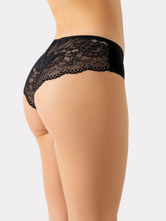 Трусы женские классические в черном цвете с кружевными деталями Mark Formelle