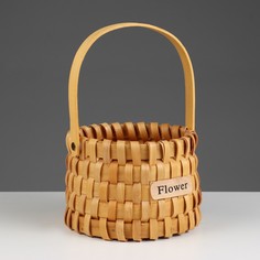 Корзина плетеная, ротанг, 17х12,5/26 см, 1 шт., натуральный No Brand