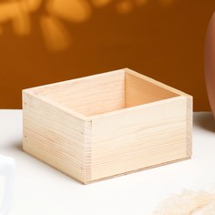 Кашпо деревянное 14.5×12.5×7,5см элегант, натуральный дарим красиво