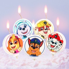 Свеча в торт набор, щенячий патруль, 5 шт PAW Patrol