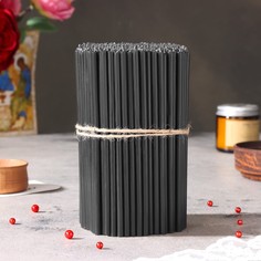 Церковная свеча из воска №100, черный, 1кг No Brand