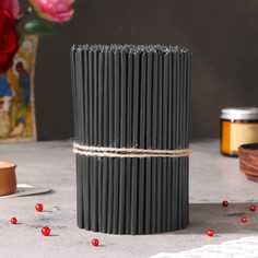 Церковная свеча из воска №120, черный, 1кг No Brand