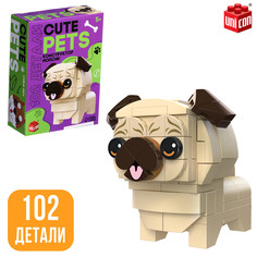 Конструктор cute pets, мопсик, 102 детали Unicon
