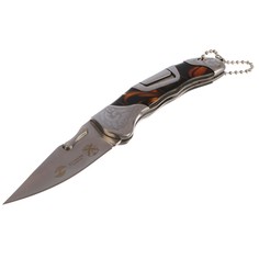 Складной нож stinger с клипом, 165 мм, рукоять: нержавеющая сталь, дерево, подарочный бокс No Brand