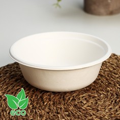 Тарелка суповая eco, 500 мл, d=15,5 см, сахарный тростник, 6 шт/уп. No Brand