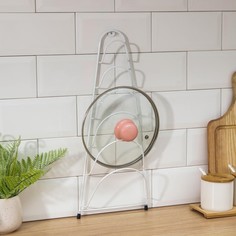 Подставка для крышек подвесная, 19,5×9×46 см, цвет белый No Brand