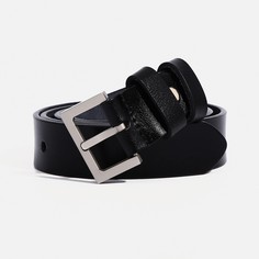 Ремень женский, ширина 2.7 см, винт, пряжка металл, цвет черный No Brand