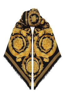 Платок из шерсти и шелка Versace