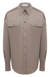 Хлопковая рубашка Brunello Cucinelli
