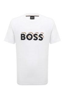Хлопковая футболка BOSS