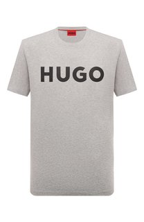 Хлопковая футболка HUGO