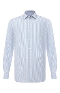 Рубашка из хлопка и шелка Ermenegildo Zegna