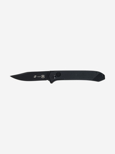 Нож складной Stinger, 115 мм, (черный), материал рукояти: нержавеющая сталь, стеклотекстолит G10, Черный