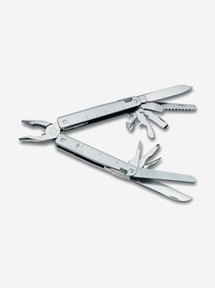 Мультитул VICTORINOX SwissTool, 115 мм, 28 функций, в кожаным чехле, Серебряный