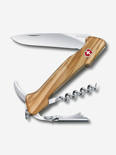 Нож перочинный VICTORINOX Wine Master, 130 мм, 6 функций, с фиксатором, рукоять из оливкового дерева, Коричневый