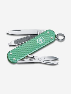 Нож-брелок VICTORINOX Classic SD Alox Colors "Minty Mint", 58 мм, 5 функций, мятный, Зеленый