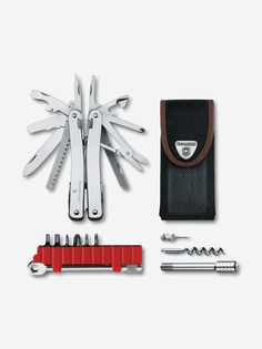 Мультитул VICTORINOX SwissTool Spirit X Plus Ratchet, 105 мм, 36 функций, в нейлоновом чехле, Серебряный