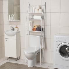Стеллаж над унитазом, 50x32x166 см, цвет белый No Brand
