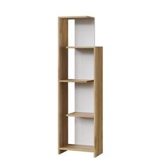 Стеллаж Лайт, 400х236х1382, Белый/Дуб золотой No Brand