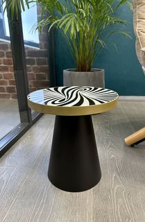 Столик журнальный круглый Maison de Plush Zebre