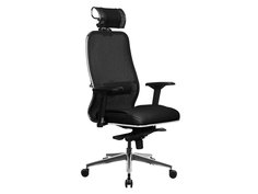 Кресло руководителя Метта Samurai SL-3.041 MPES Черный плюс, экокожа, сетка