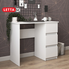 Стол письменный LETTA City Lite Белое тиснение