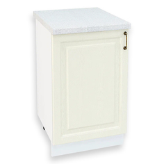 Шкаф кухонный напольный, Сурская мебель, Ницца, 591597, белый/дуб кремовый