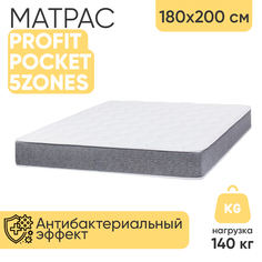 Матрас ортопедический пружинный DomA Askona PROFIT, 1040201, средней жесткости 180х200 см No Brand