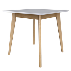 Стол обеденный Daiva casa Пегас classic 79*79 см, дуб золотой/белая эмаль