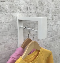 Вешалка настенная Юми, 4х25х45 см, Белая