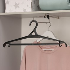 Вешалка-плечики для верхней одежды, размер 56-68, цвет чёрный No Brand