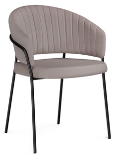 Стул на металлокаркасе Woodville Лео, капучино / черный