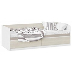Кровать Сканди белый/глиняный серый/дуб гарден TRI_239114 Triya
