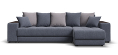 Угловой диван-кровать Много Мебели Дубай 2.0, шенилл Soro графит