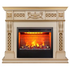Электрокамин RealFlame Corsica Lux WT с Helios 26 3D, увлажнение воздуха