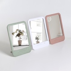 Зеркало настольное, зеркальная поверхность 11,5x15 см, цвет МИКС No Brand