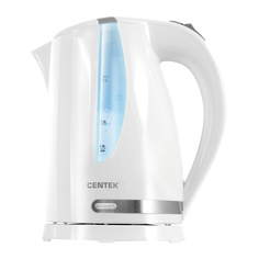 Чайник электрический Centek CT-0040, пластик, 1.8 л, 2200 Вт, подсветка, белый