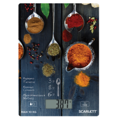 Весы кухонные Scarlett SC-KS57P68 серый, разноцветный