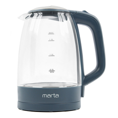 Чайник электрический MARTA MT-1097 1.7 л Transparent, Gray
