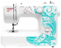 Швейная машина Janome LEGEND LE-25 белый, голубой