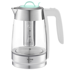 Чайник электрический STINGRAY ST-KT3006A 1.8 л белый, серебристый