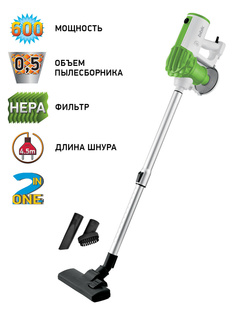 Вертикальный пылесос BBK BV2512 белый/зеленый