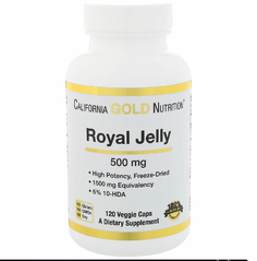 Маточное молочко California Gold Nutrition Royal Jelly 500 мг 120 капсул