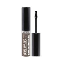 Гель-корректор для бровей с микрофиброй LuxVisage Brow Styler 3в1 т.4 Эспрессо 6 г