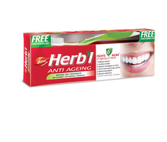 Зубная паста Dabur Herbl Anti Ageing Антивозрастная 150 г в комплекте с зубной щеткой